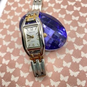 ACCUTIME Cerentrino F76 0513 Quartz Womens Watch Mixed Metal Band 7"